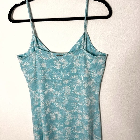 Michael Kors Floral V-Neck Spaghetti Straps Maxi Knit Dress blue size L NWT - Picture 9 of 12